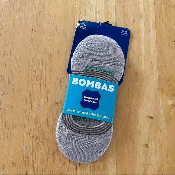 BOMBAS Men's Cushioned No Show Socks Size S In Gray - Picture 1 of 4